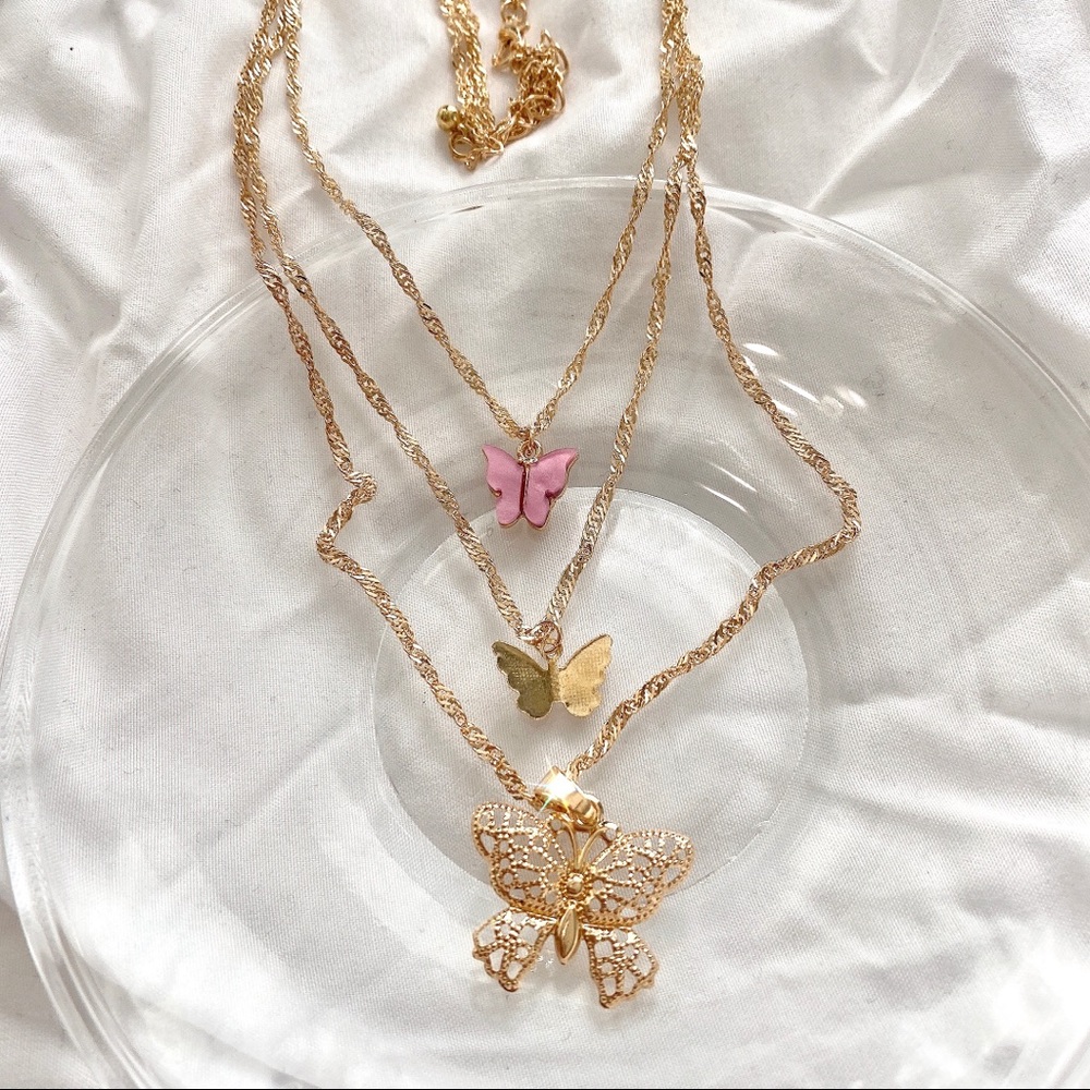 NEW IN! butterfly charm layered necklace (buy 1 get two free!!!)